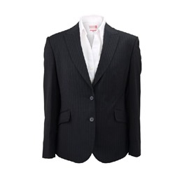 Novara Ladies Suit Jacket - Charcoal Stripe