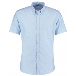 Kustom Kit Men&apos;s S/S Slim Fit Oxford Shirt