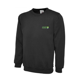 Premium Sweatshirt Black With Left Breast Logo
