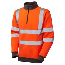 Hi-Vis Quarter Zip Fleece Sweatshirt