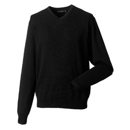 Mens Knitted V Neck Jumper