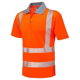 Coolviz Plus Hi-Vis Polo Shirt Orange-With Logo 
