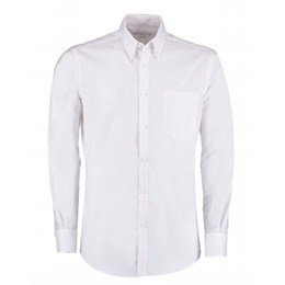 Kustom Kit Men&apos;s L/S Slim Fit Oxford Shirt