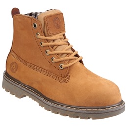 Ladies Tan Welted Safety Boot