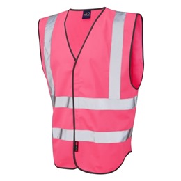 Coloured Hi-Vis Vests - Pink-With H/S To L/B 