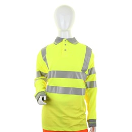 Ladies Long Sleeve Hi-Vis Polo Shirt