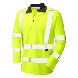 Woolsery Coolviz Long Sleeve Hi-Vis Polo Shirt