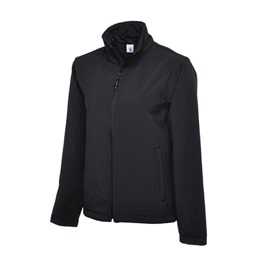 Uneek Softshell Jacket Black-With logo 