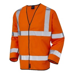 M/W Spec Long Sleeve WCoat EN471 - Orange-With Rear Logo 