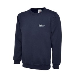 Premium Sweatshirt Navy Blue With L.B B&W Logo