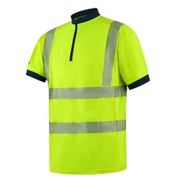 FGX S/S Zip Neck Hi-Vis Top