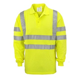 Hi-Vis FR Long Sleeve Polo Shirt