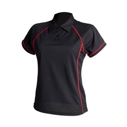 Ladies Finden &amp; Hales Ladies Piped Performance Polo