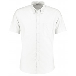 Kustom Kit Men&apos;s S/S Slim Fit Oxford Shirt