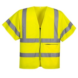 Hi-Vis Zip Vest Short Sleeve