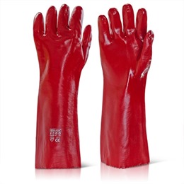 Gauntlet- Red PVC 18&quot;