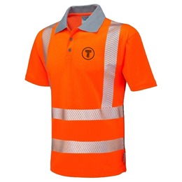 Coolviz Plus Hi-Vis Polo Shirt Orange With Logos