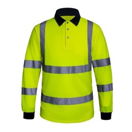 Long Sleeve Hi-Vis Polo Shirt