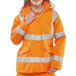 Ladies Hi-Vis Breathable Unlined Jacket EN471