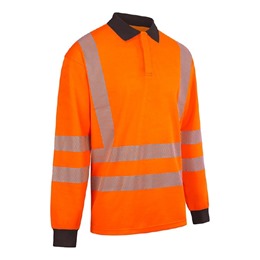 Hi-Vis FR Anti-Static L/Sleeve PoloShirt