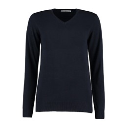 Ladies V Neck Jumper Navy