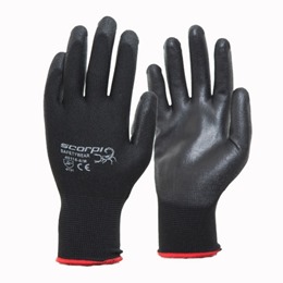 PU Coated Handling Gloves Blk