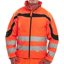 Hi-Vis Eton Softshell Jacket - Orange