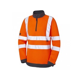 Womens Eco Vis 1/4 Zip Sweatshirt