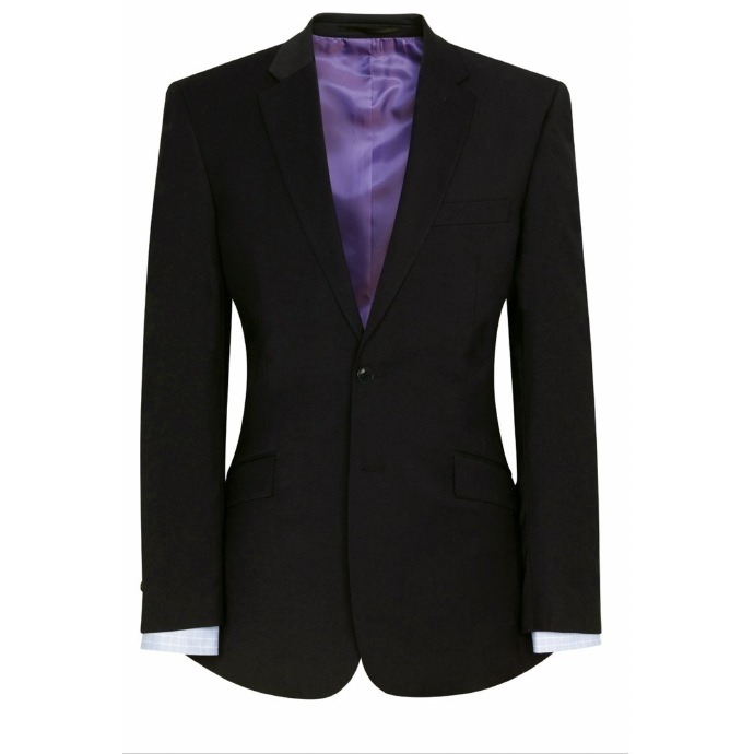 Avalino Mens Suit Jacket - Black - Long