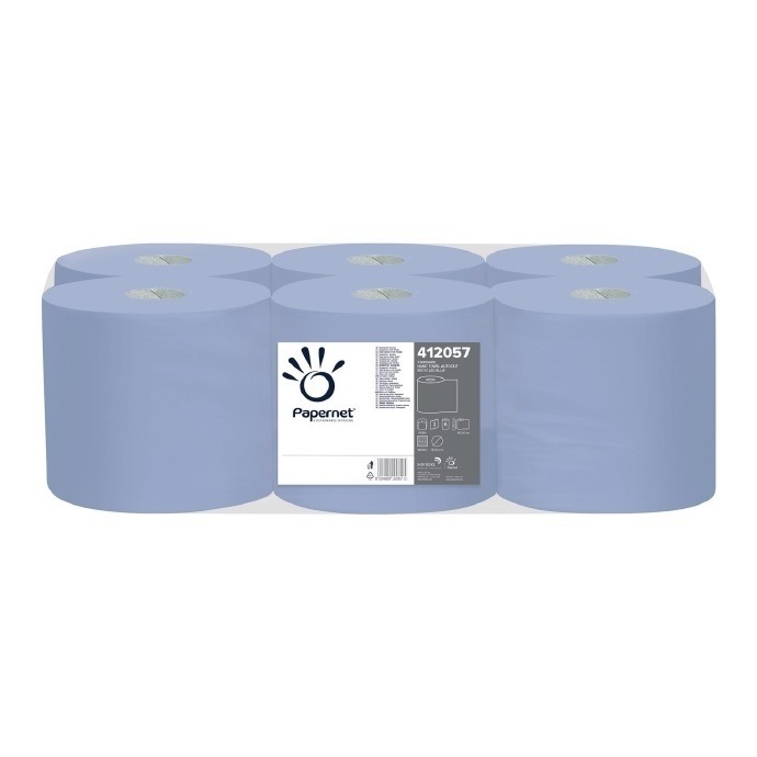 Autocut 2 ply Handtowel Roll - Blue - 140m