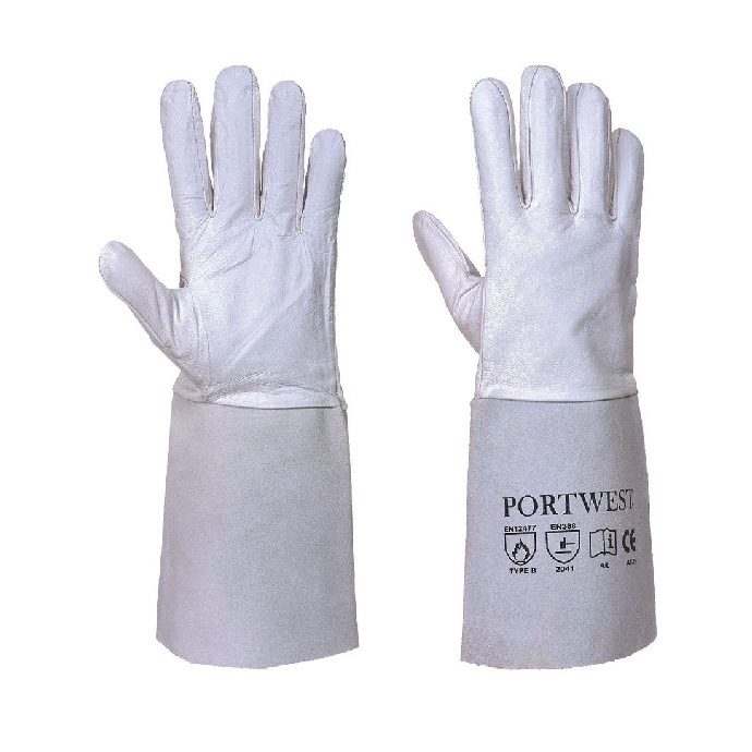 Gauntlets- Tig Welders Mordant Leather 5&quot; Cuff