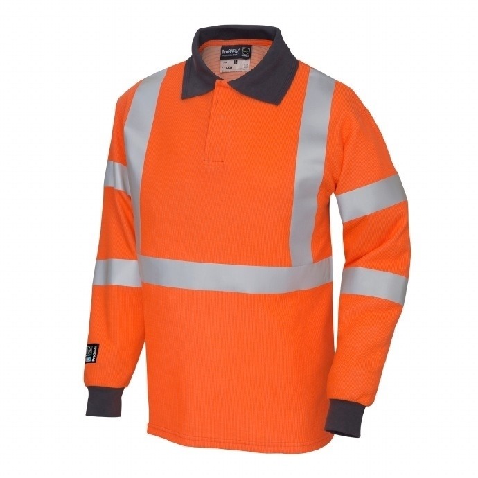 ProGARM Arc Protective Hi-Vis Long Sleeve Polo Shirt