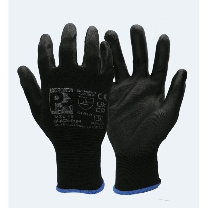 PU Coated Handling Gloves Blk