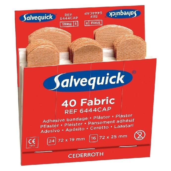 Salvequick 6444 Fabric Plasters Refill 6x40