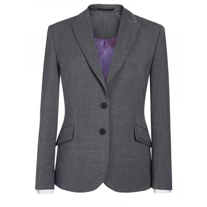 Novara Ladies Suit Jacket - Light Grey- Reg