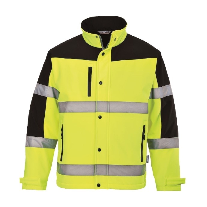 Hi-Vis Contrast Softshell Yellow
