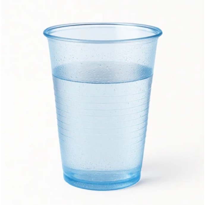 Blue Transparent Water Cups