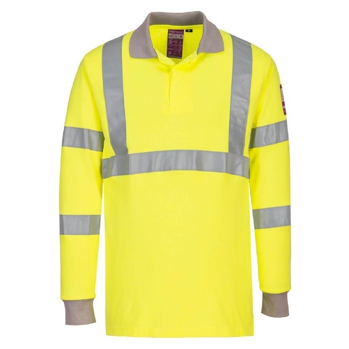 Hi-Vis FR Long Sleeve Polo Shirt