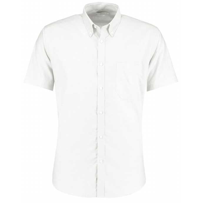Kustom Kit Men&apos;s S/S Slim Fit Oxford Shirt
