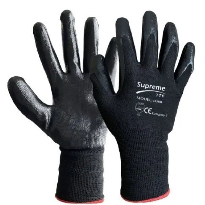 103BB Black Black Nitrile Coated Work Gloves - CASE 240