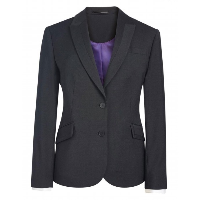 Novara Ladies Suit Jacket - Charcoal - Long