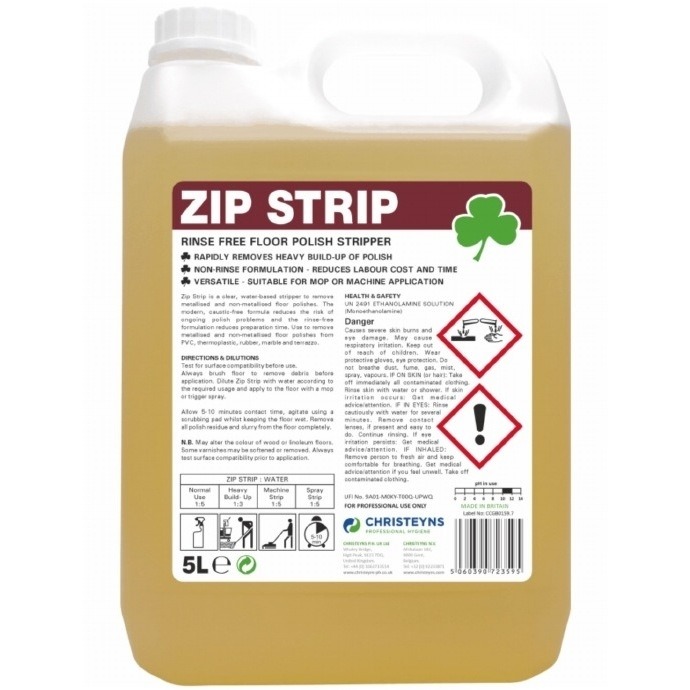 Clover Zip Strip Floor Polish Stripper 5 litre