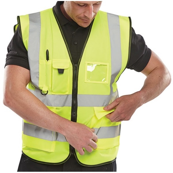 Hi-Vis Superior Zipped Waistcoat S/S