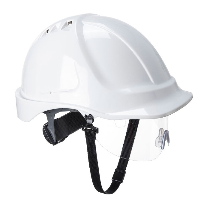 Safety Helmet c/w Retractable Eye Shield