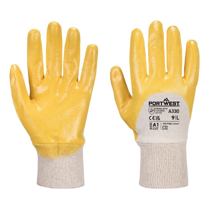 Nitrile Light Knitwrist Glove