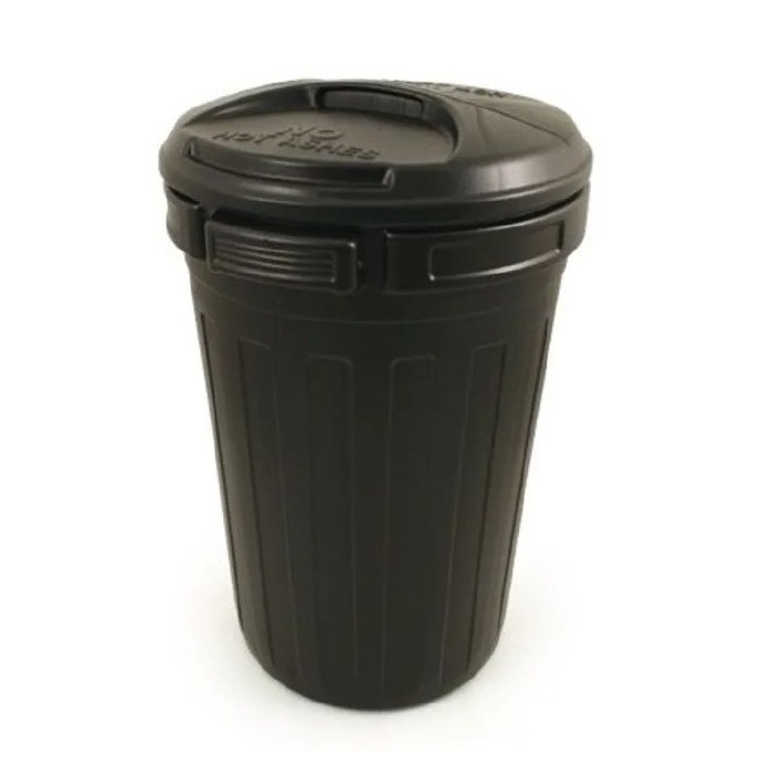 Dustbin Black Plastic cw lid