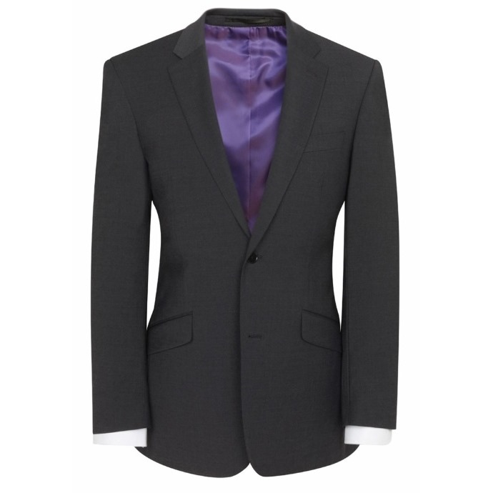 Avalino Mens Suit Jacket - Charcoal - Short