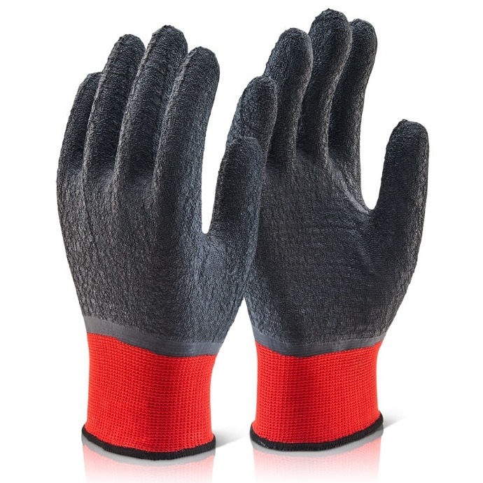 Latex Fully Coated Poly Gloves