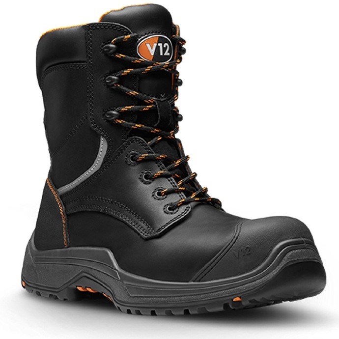 V12 Avenger Black HiLeg Zip Boot