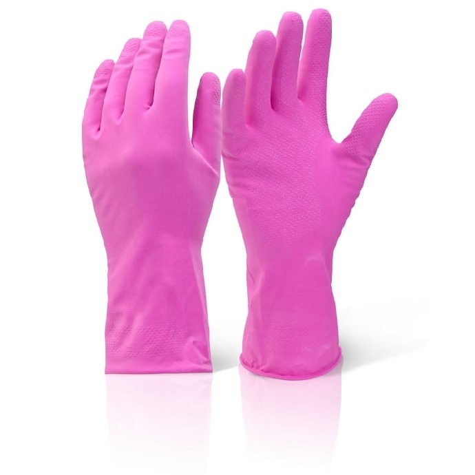 Gloves Pink Rubber